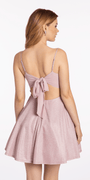 Tie Back Glitter Knit Sweetheart Fit and Flare Dress Image 6