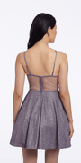 Glitter Knit Skater Dress with Heat Set Stones Image 2