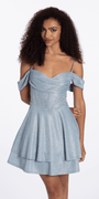sky-blue/size/4/missy/Camille La Vie/Shimmer Off the Shoulder Embellished Corset Fit and Flare Dress/front
