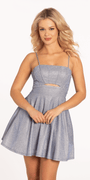 Glitter Peek-A -Boo Skater Dress Image 9
