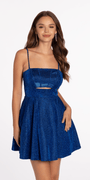 Glitter Peek-A -Boo Skater Dress Image 2