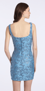 blue/size/s/missy/Camille La Vie /Stretch Satin Square Neck Tank Dress with Embroidery/back alt