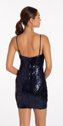 V Neck Sequin Mesh Bodycon Dress Image 5