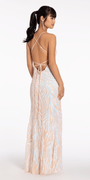 Sequin Lace Up Back Column Dress Image 5