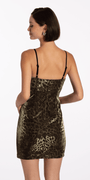 Cheetah Print Foil Sweetheart Bodycon Dress with Stone Detail Image 6