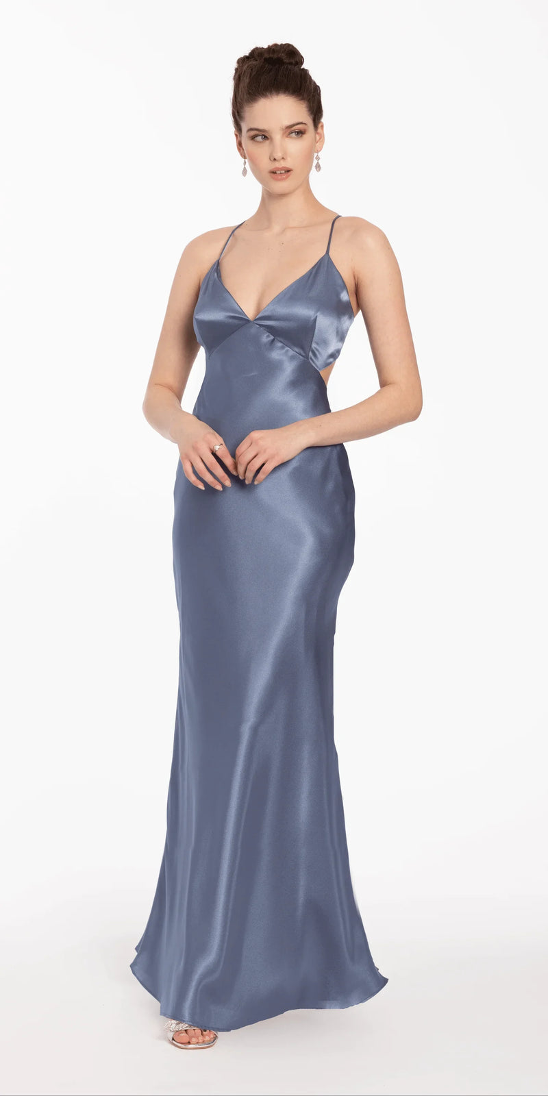 Satin Slip Tie Back Dress – Camille La Vie