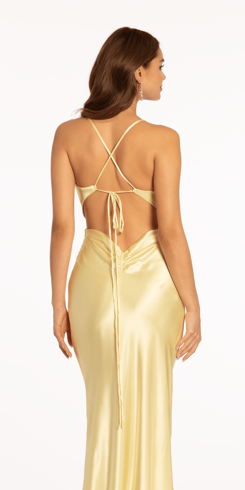 Satin Slip Tie Back Dress Image 11