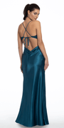 Satin Slip Tie Back Dress Image 2