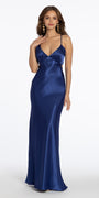 Satin Slip Tie Back Dress Image 1