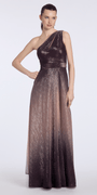 plum/size/6/missy/Camille La Vie/Metallic Ombre One Shoulder Crinkle Mock Wrap Dress with Pockets/front
