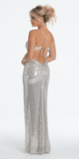 Sequin Tie Back Column Dress Image 4
