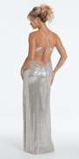 Sequin Tie Back Column Dress Image 5