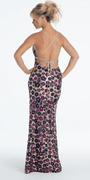 nude/size/4/missy/Camille La Vie/Strappy Back Sequin Daisy Column Dress with Side Slit/alt