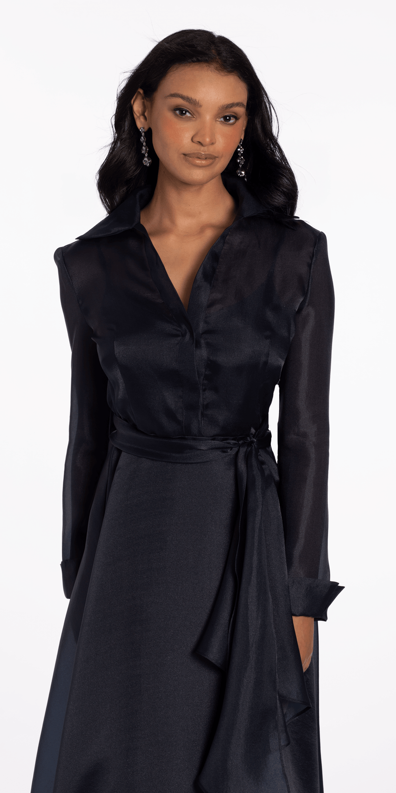 Betsy & Adam Women's Long Sleeve Organza Dress - Blue - Casual dresses Betsy & Adam Women's Long Sleeve Organza Dress - Blue - Casual dresses
