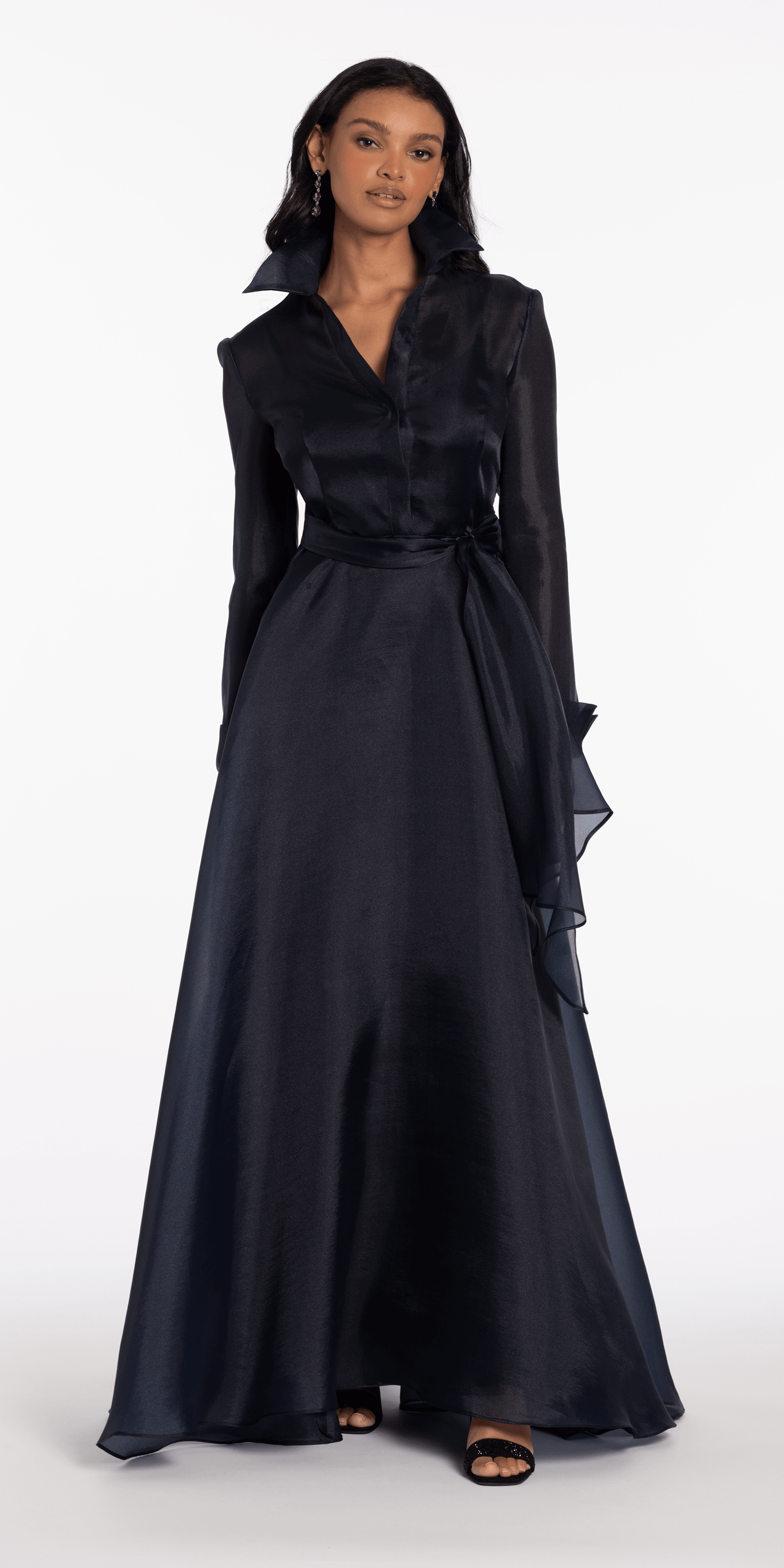 Betsy & Adam Women's Long Sleeve Organza Dress - Blue - Casual dresses Betsy & Adam Women's Long Sleeve Organza Dress - Blue - Casual dresses