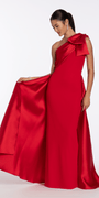 red/size/4/ missy/Camille La Vie/Stretch Crepe One Shoulder Dress with Mikado Cascades/front alt 2