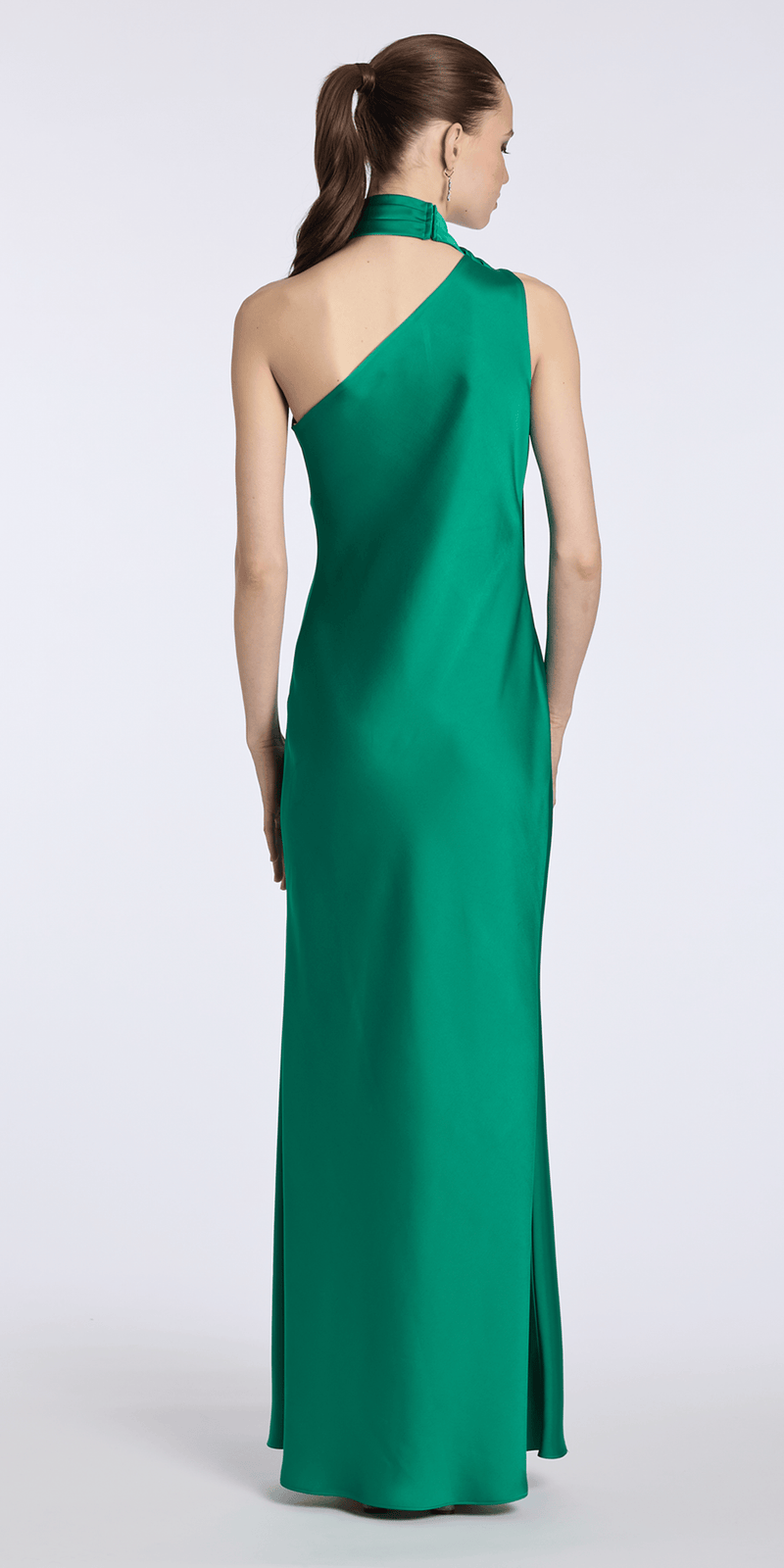 emerald/size/4/missy/Camille La Vie/Satin One Shoulder Column Dress with a Mock Wrap Scarf/back