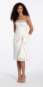 Camille La Vie Embellished Strapless Mikado Midi Dress with Ruching