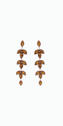 Triple Leaf Linear Drop Earrings Image 1