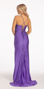 Satin Lycra Drizzle Beaded Lace Up Trumpet Dress – Camille Satin Lycra Drizzle Beaded Lace Up Trumpet Dress – Camille