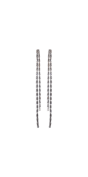 Baguette Extra Long Double Strand Earrings Image 4