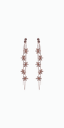 Rhinestone Daisy Double Stand Earrings Image 1
