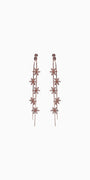 rose-gold/one size/Camille La Vie/Rhinestone Daisy Double Stand Earrings /front