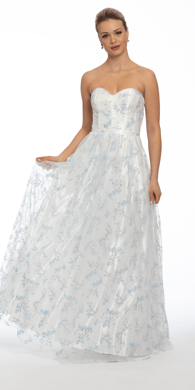Strapless Glitter Corset Ballgown Image 1