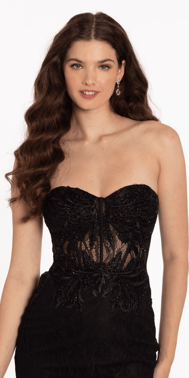 Corset Lace Up Back Bodycon Dress with Embellished Bodice Corset Lace Up Back Bodycon Dress with Embellished Bodice