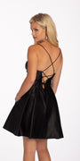 Sweetheart Satin Corset Fit and Flare Dress with Pockets Image 2