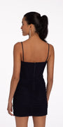 Mesh Ruched Corset Dress with Adjustable Shoulder Straps Image 2