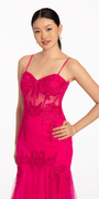 Sweetheart Illusion Corset Mermaid Dress Image 2