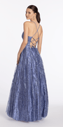 Glitter Mesh Sweetheart Lace Up Back Ballgown Image 2