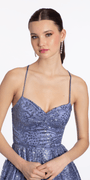 Glitter Mesh Sweetheart Lace Up Back Ballgown Image 3