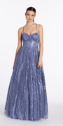 Glitter Mesh Sweetheart Lace Up Back Ballgown Image 4