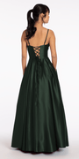 Sweetheart Pleated Satin Corset Ballgown with Pockets Image 2