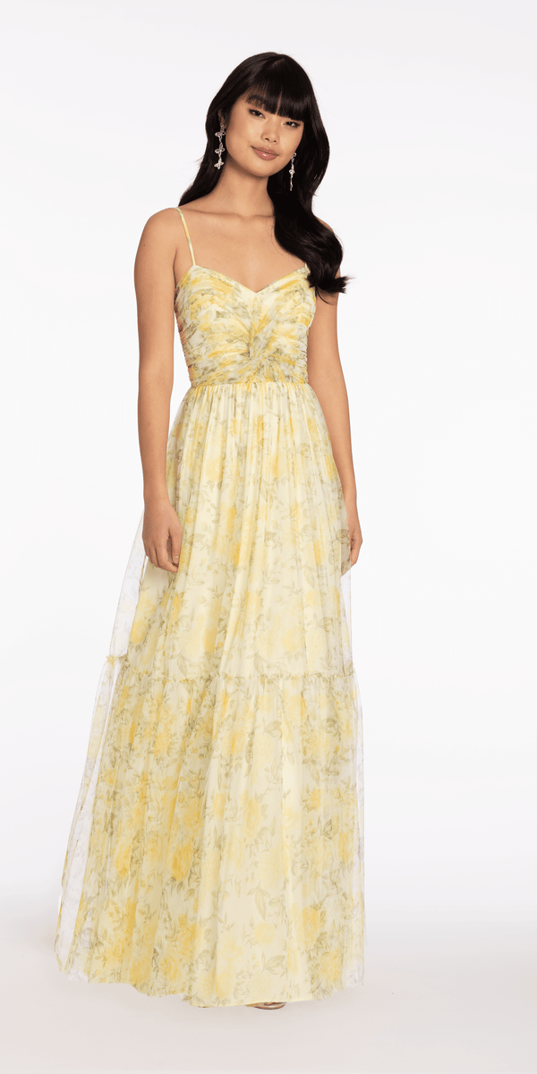 Sweetheart Mesh Floral Print Ballgown Image 4