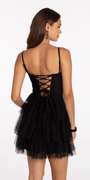 Peek a Boo Bows Mesh Tiered Fit and Flare Dress Image 5