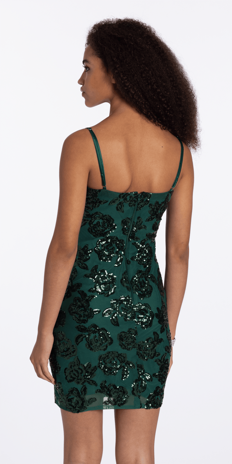 Camille La Vie Rose Sequin Mesh Sweetheart Bodycon Dress