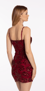 Rose Sequin Mesh Sweetheart Bodycon Dress Image 5