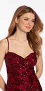 Rose Sequin Mesh Sweetheart Bodycon Dress Image 2