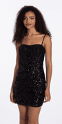 Camille La Vie Rose Sequin Corset Lace Up Back Bodycon Dress