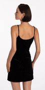 Stone Velvet Sweetheart Sheath Dress with Rhinestone Bow Image 4