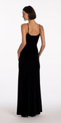 Velvet Sweetheart Column Dress with Rhinestone Bow Image 4