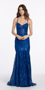 royal-blue/size/4/missy/Camille La Vie/Strappy Back Glitter Mesh Sweetheart Mermaid Dress/font alt