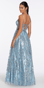 light-blue/size/4/missy/Camille La Vie/Sequin Glitter Illusion Sweetheart Corset Ballgown/back