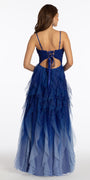 Mesh Ombre Ruched Dress with Tendrils Image 2