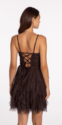 Scoop Glitter Lace Up Back Dress with Corkscrew Skirt Image 5