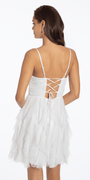 Scoop Glitter Lace Up Back Dress with Corkscrew Skirt Image 5