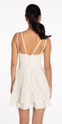 Two Tier Glitter Lace Scalloped Skater Dress Image 4